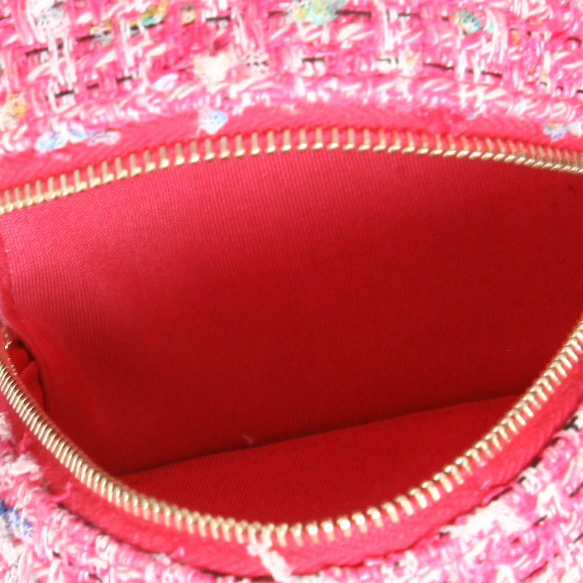 Borsa a tracolla Chanel  Round on Earth mini  in jersey rosa - Detail D3