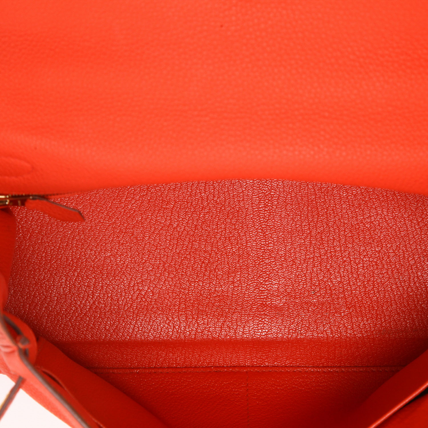 Hermès  Kelly 32 cm handbag  in Capucine togo leather - Detail D3