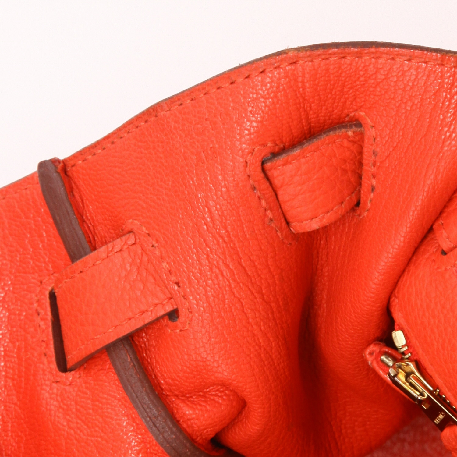 Borsa Hermès  Kelly 32 cm in pelle togo Capucine - Detail D4