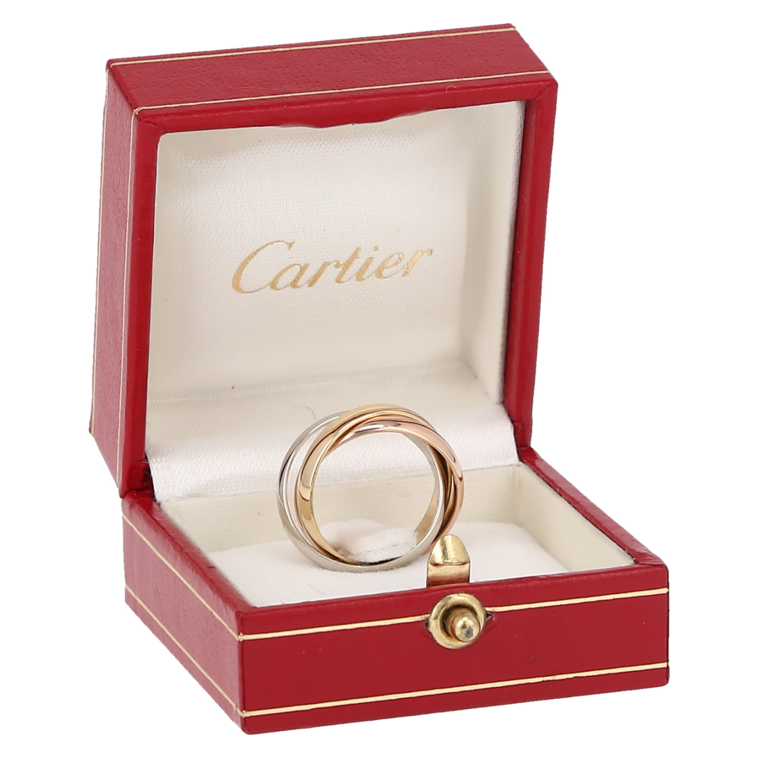 Bague Cartier Trinity moyen modèle en 3 ors, taille 51 - Detail D2