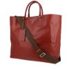 Prada   travel bag  in cognac leather saffiano - 00pp thumbnail