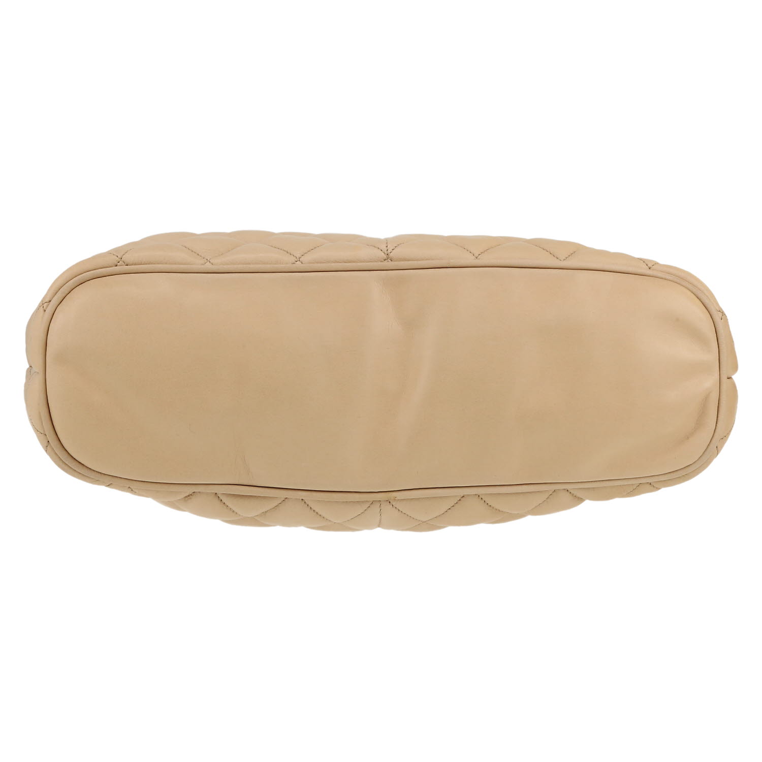 Sac cabas Chanel  Grand Shopping en cuir beige - Detail D1