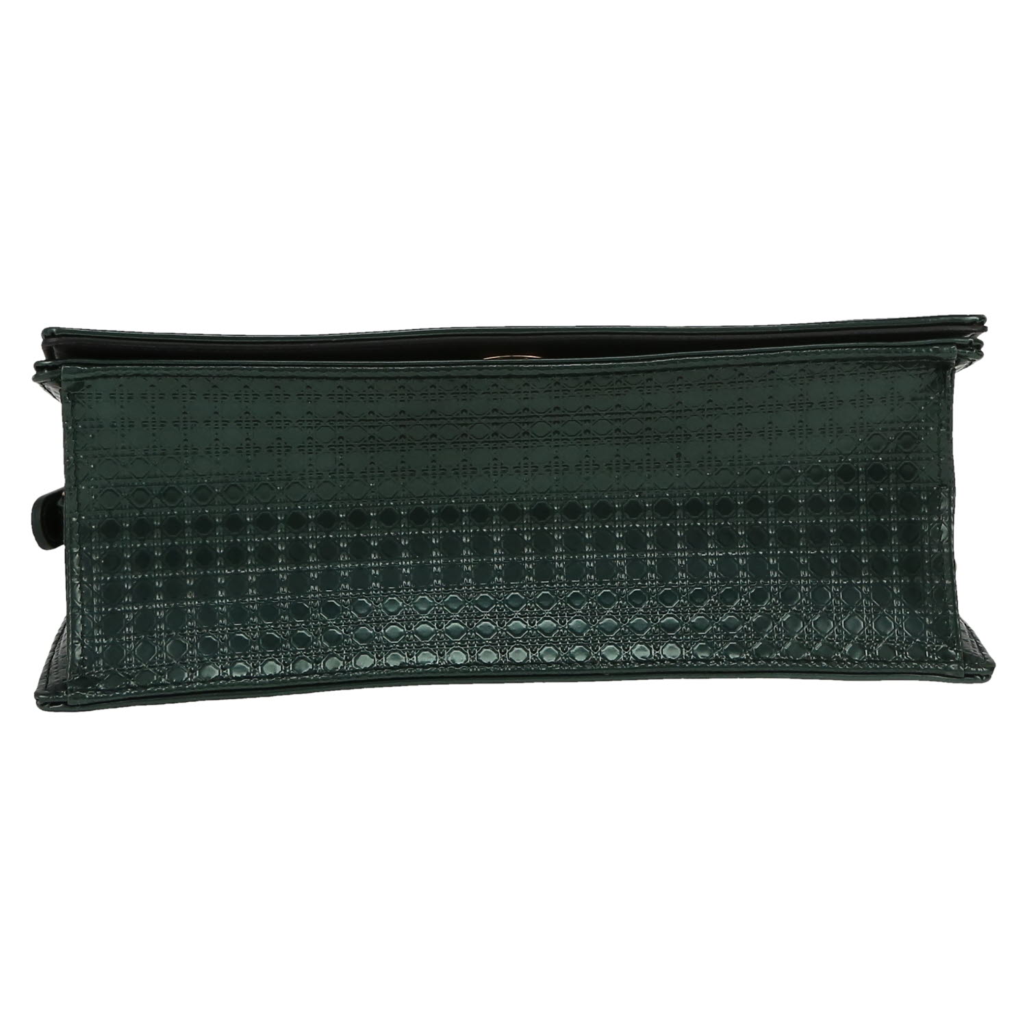 Borsa a tracolla Dior  Diorama in pelle verniciata verde - Detail D1