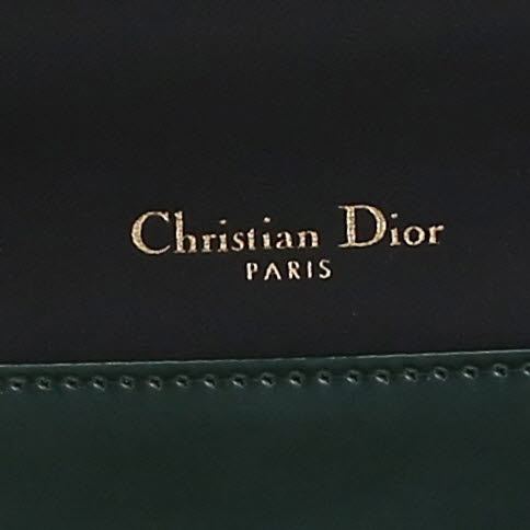Dior  Diorama shoulder bag  in green patent leather - Detail D2