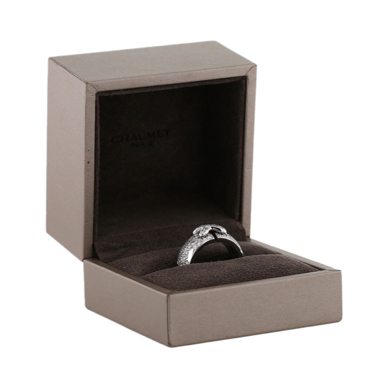 Bague Chaumet Lien moyen modèle en or blanc et diamants - Detail D2