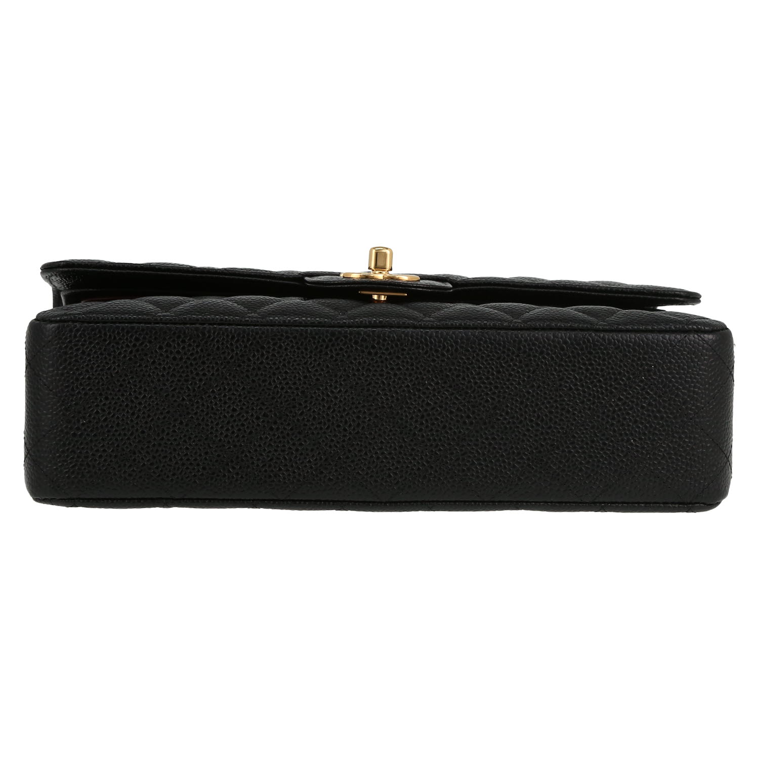 Chanel  Timeless Classic handbag  in black quilted grained leather - Detail D1