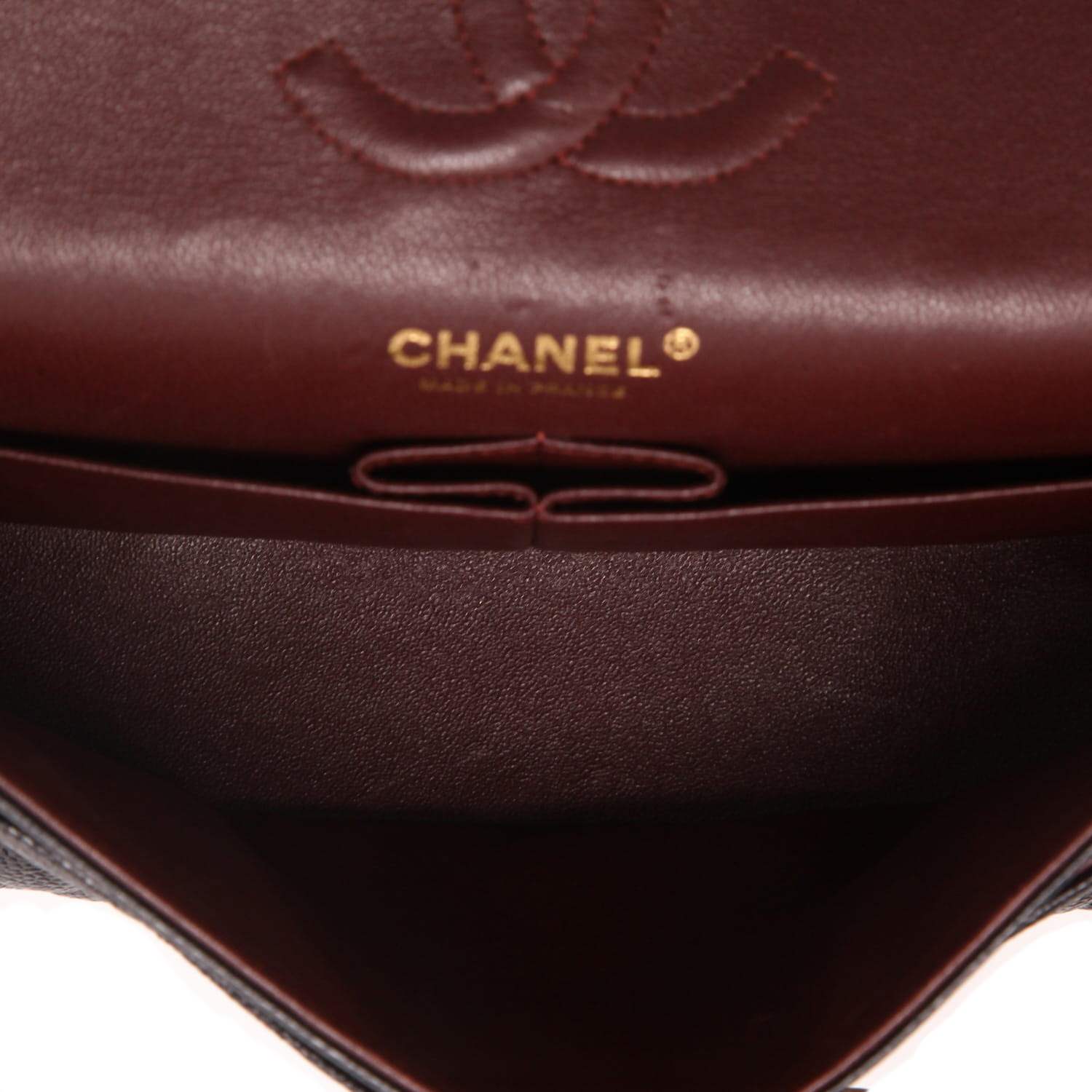 Sac à main Chanel  Timeless Classic en cuir grainé matelassé noir - Detail D3