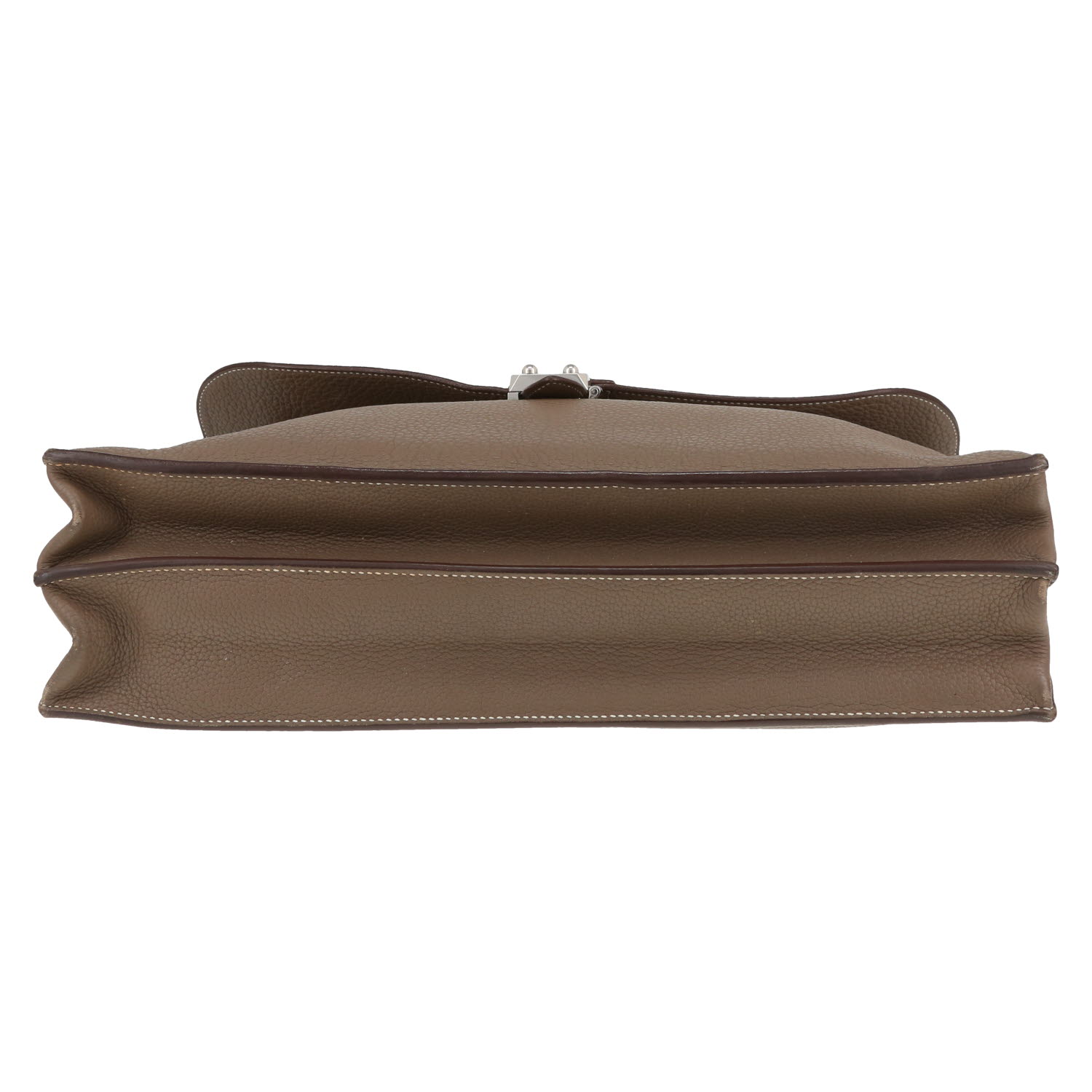 Porte-documents Hermès  Sac à dépêches en cuir togo étoupe - Detail D1