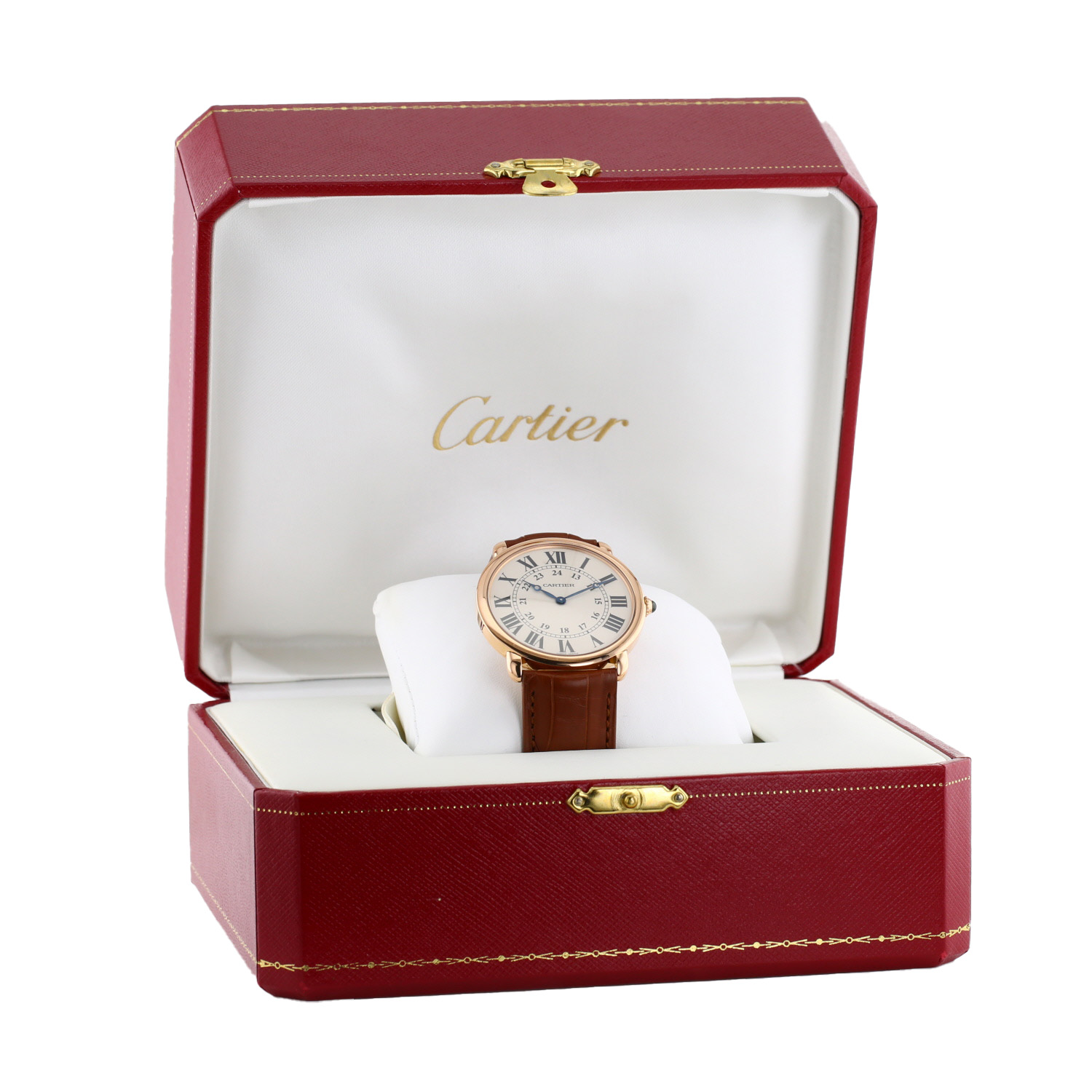 Montre Cartier Ronde Louis Cartier en or rose Vers 2010