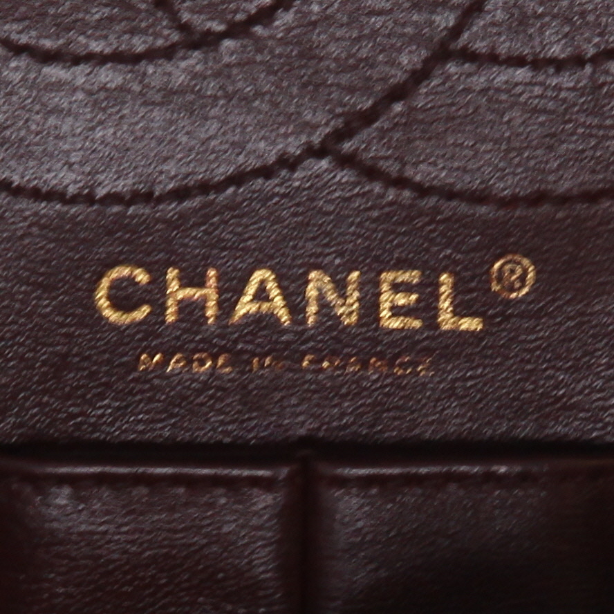 Borsa a tracolla Chanel 2.55 in pelle trapuntata nera - Detail D2