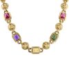 Chanel Coco necklace in yellow gold, amethysts and tourmaline - 00pp thumbnail