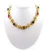 Chanel Coco necklace in yellow gold, amethysts and tourmaline - 360 thumbnail