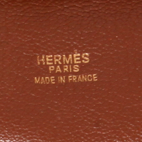 Sac à main Hermès  Plume en cuir Barénia gold et toile beige - Detail D2