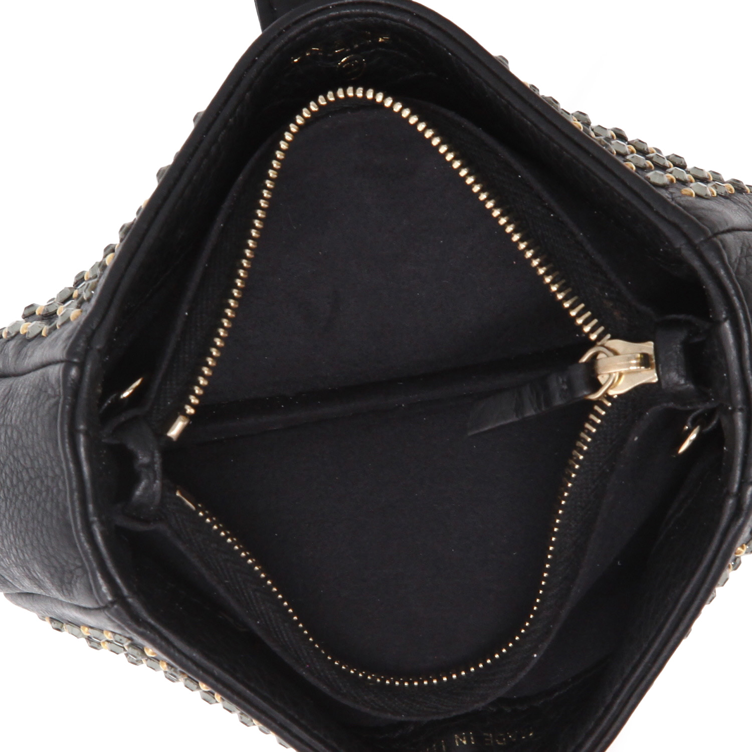 Bolso bandolera Chanel   mini  en cuero negro - Detail D3