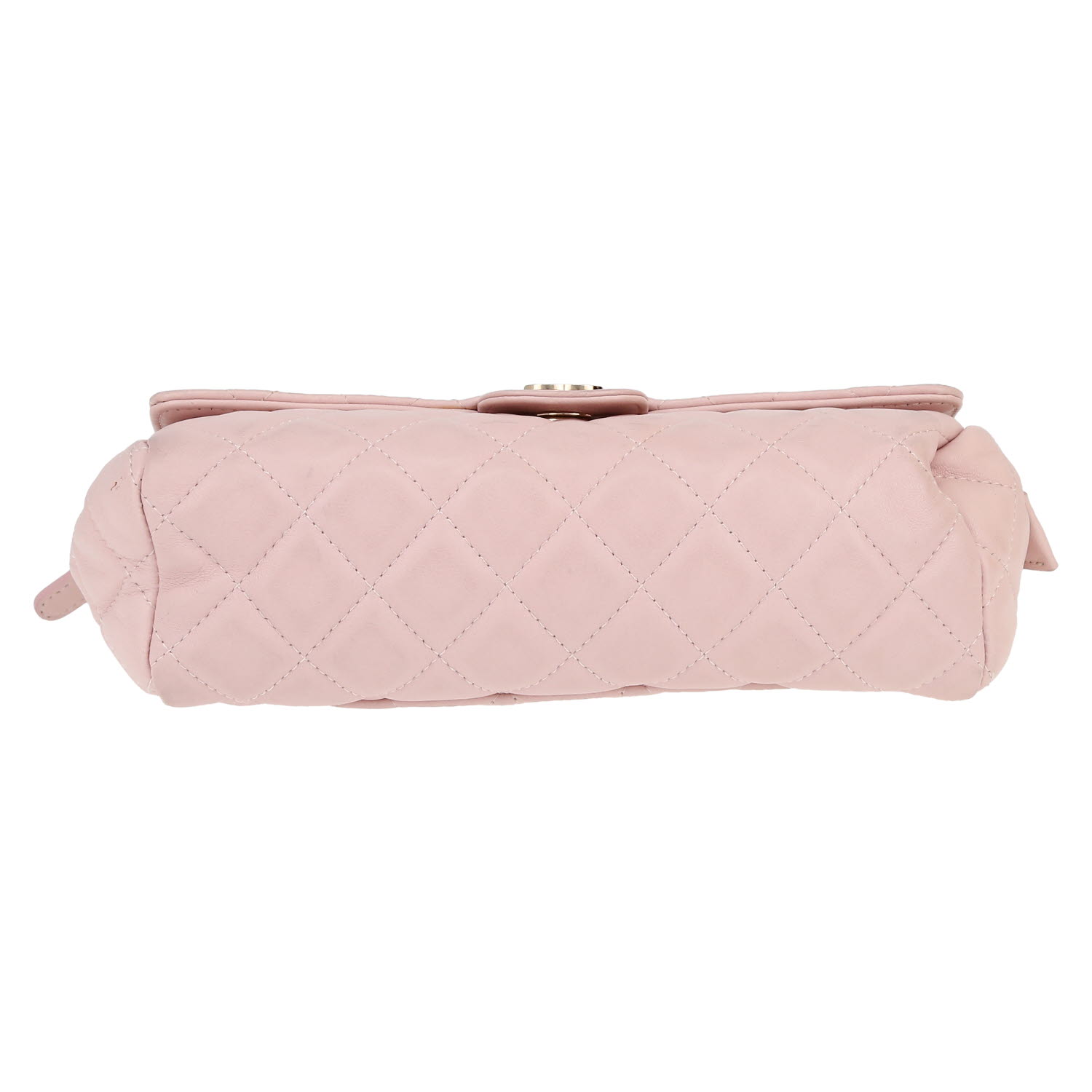 Pochette Chanel   en cuir matelassé rose - Detail D1