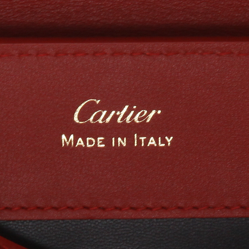 Cartier  Guirlande shoulder bag  in red leather - Detail D2