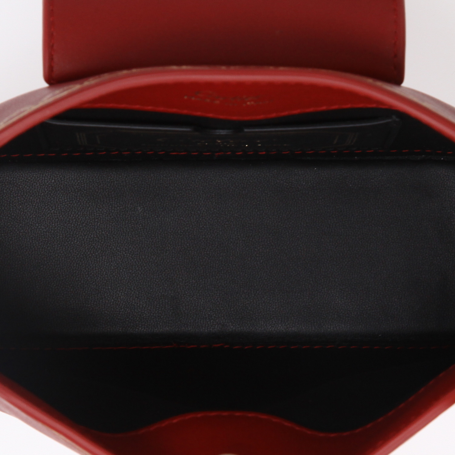 Bolso bandolera Cartier  Guirlande en cuero rojo - Detail D3
