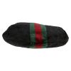 Bolso de mano Gucci  Gucci Vintage en lona negra verde y roja y cuero negro - Detail D1 thumbnail