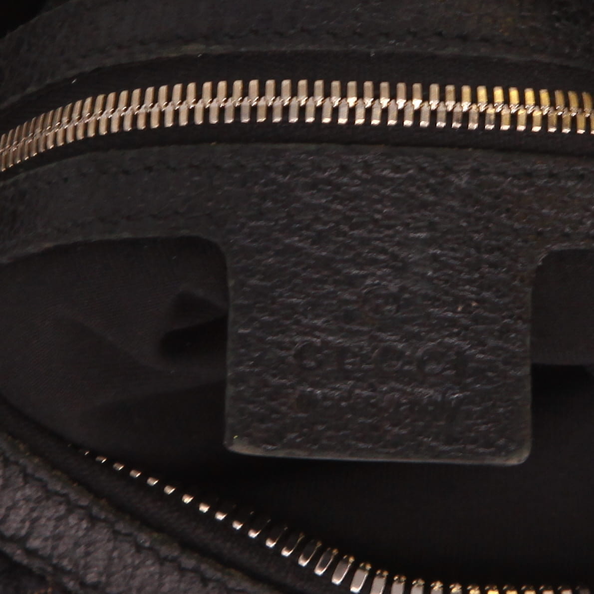 Bolso de mano Gucci  Gucci Vintage en lona negra verde y roja y cuero negro - Detail D2