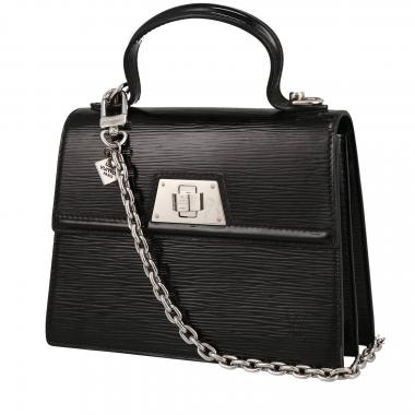 Borsa Louis Vuitton  Sévigné in pelle Epi verniciata nera