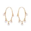 Dior Belle des Iles hoop earrings in pink gold and cultured pearls - 00pp thumbnail