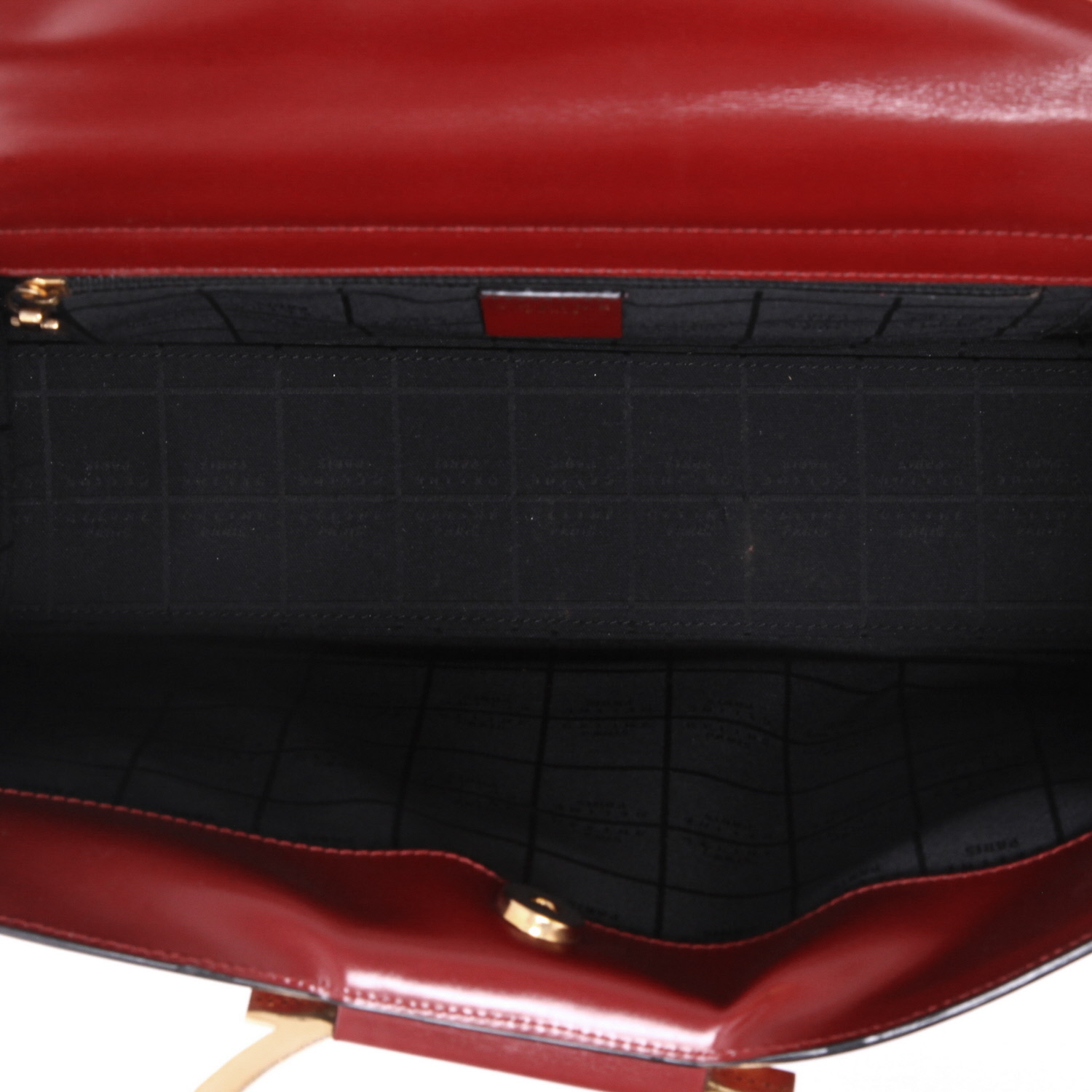 Celine  Vintage handbag  in burgundy leather - Detail D3