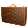 Maleta Louis Vuitton  Alzer 80 en lona Monogram revestida marrón y fibra vulcanizada - 00pp thumbnail
