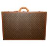 Maleta Louis Vuitton  Alzer 80 en lona Monogram revestida marrón y fibra vulcanizada - Detail D1 thumbnail