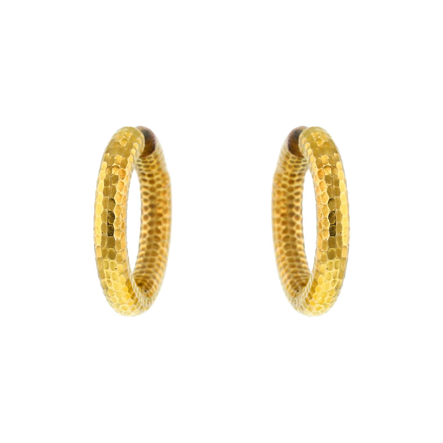 Par de criollas Vintage en oro amarillo de 18 quilates