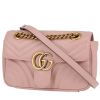 Gucci  GG Marmont mini  shoulder bag  in pink quilted leather - 00pp thumbnail