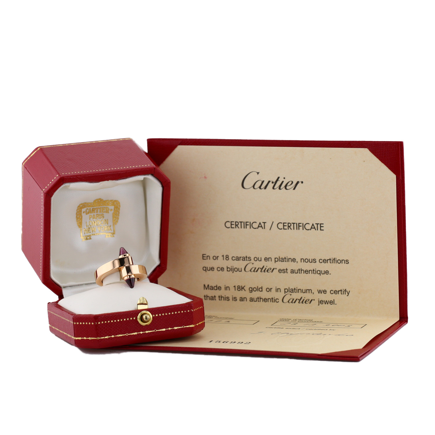 Cartier Menotte ring in pink gold and amethyst - Detail D2