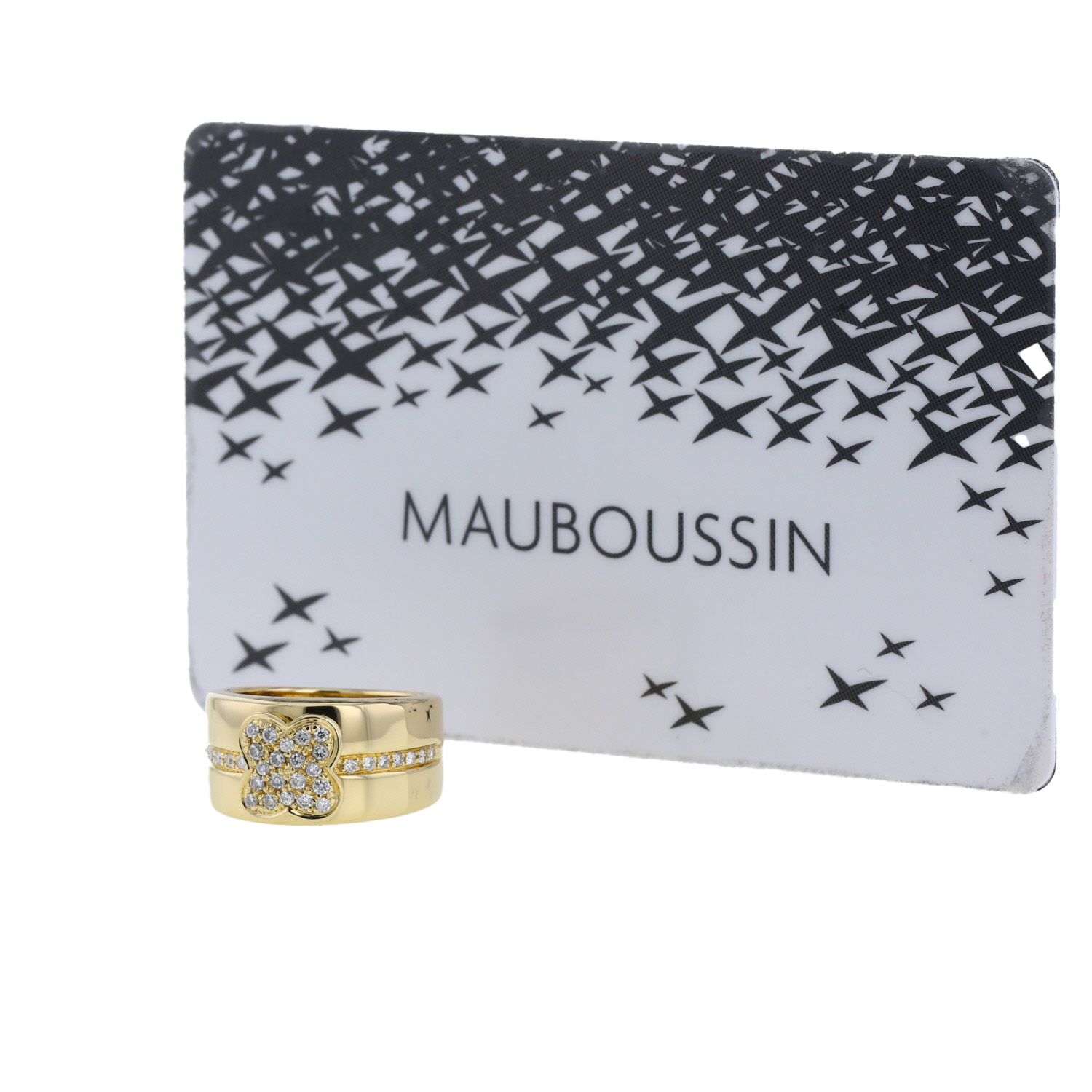 Mauboussin Subtile Nuance ring in yellow gold and diamonds - Detail D2