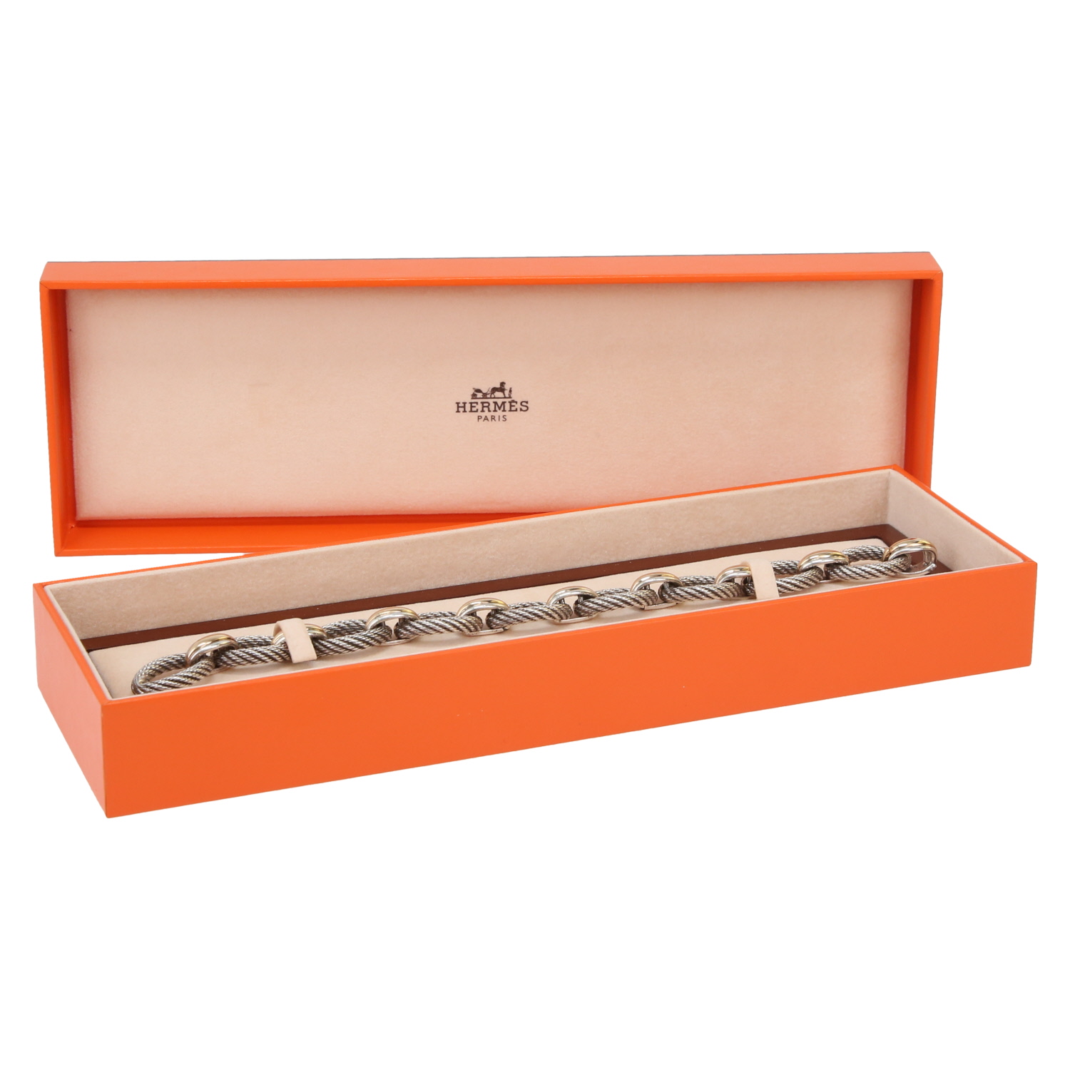 Hermès  bracelet in silver and yellow gold - Detail D2