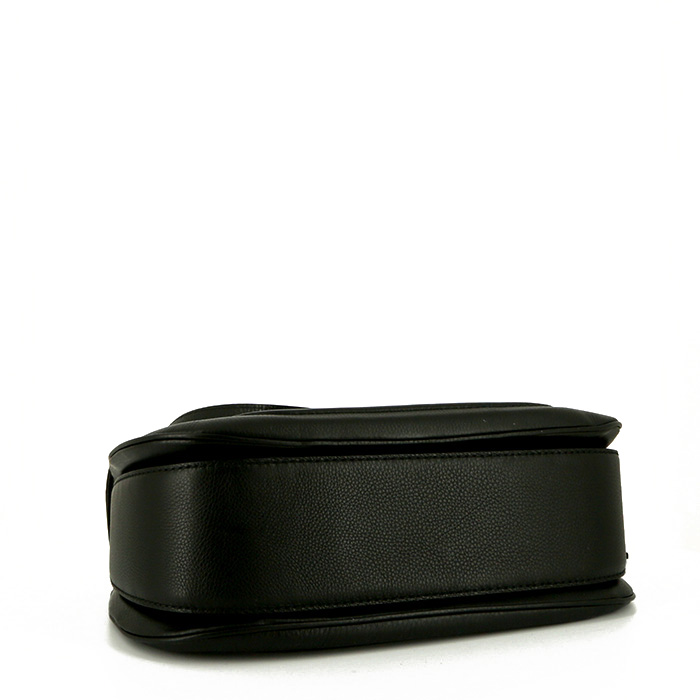 Gucci  Bamboo handbag  in black leather  and bamboo - Detail D5