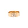 Hermès H d'Ancre ring in pink gold and diamonds - 360 thumbnail