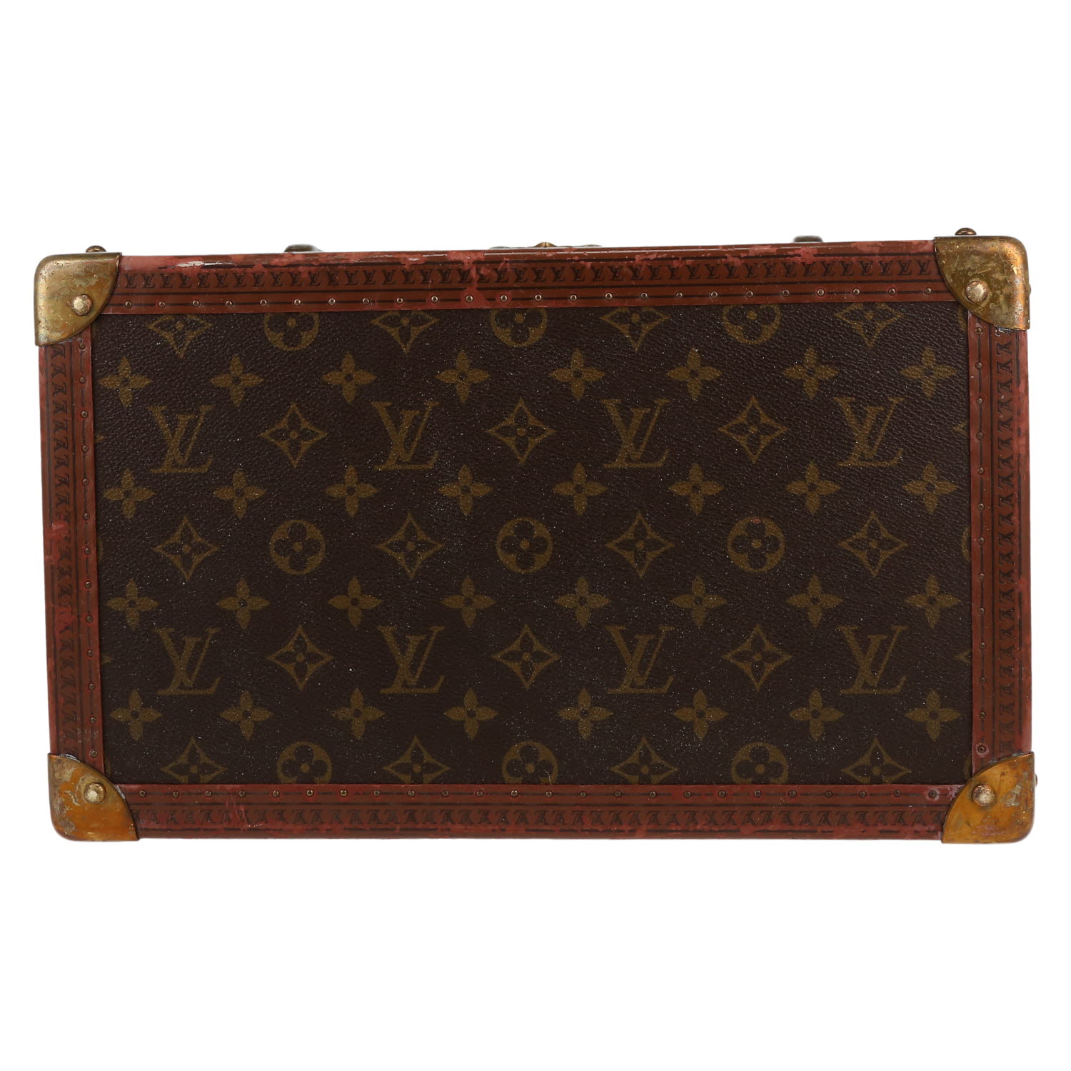 Louis Vuitton  Boîte à Pharmacie vanity case  in brown monogram canvas  and lozine (vulcanised fibre) - Detail D1