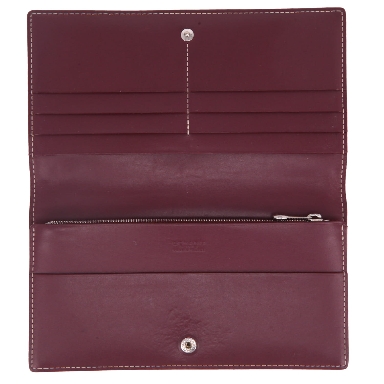 Portefeuille Goyard   en toile Goyardine bordeaux - Detail D3