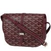 Goyard  Belvedère shoulder bag  in burgundy Goyard canvas  and burgundy leather - 00pp thumbnail