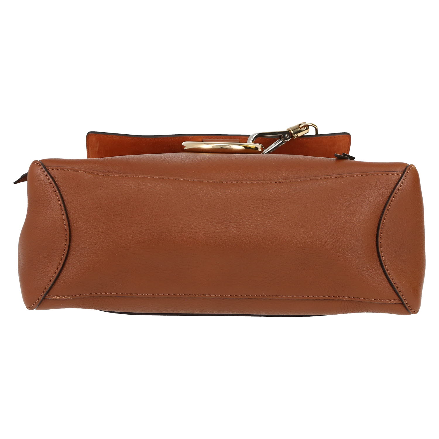 Sac bandoulière Chloé  Faye en cuir gold - Detail D1