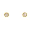 Van Cleef & Arpels Perlée small earrings in yellow gold and diamonds - 360 thumbnail