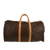 Louis Vuitton  Keepall 55 travel bag  in brown monogram canvas  and natural leather - 360 thumbnail