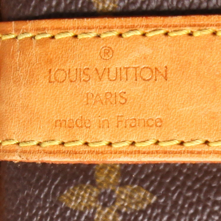 Sac de voyage Louis Vuitton  Keepall 55 en toile monogram marron et cuir naturel - Detail D2