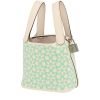 Hermès  Picotin Micro Lucky Daisy handbag  in Nata and green Swift leather - 00pp thumbnail