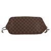 Louis Vuitton  Neverfull large model  shopping bag  in ebene damier canvas  and brown leather - Detail D1 thumbnail