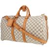 Louis Vuitton  Keepall 45 travel bag  in azur damier canvas  and natural leather - 00pp thumbnail