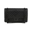 Borsa a tracolla Chanel 2.55 in pelle trapuntata a zigzag nera - 360 thumbnail