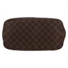 Louis Vuitton  Neverfull medium model  shopping bag  in ebene damier canvas  and brown leather - Detail D1 thumbnail