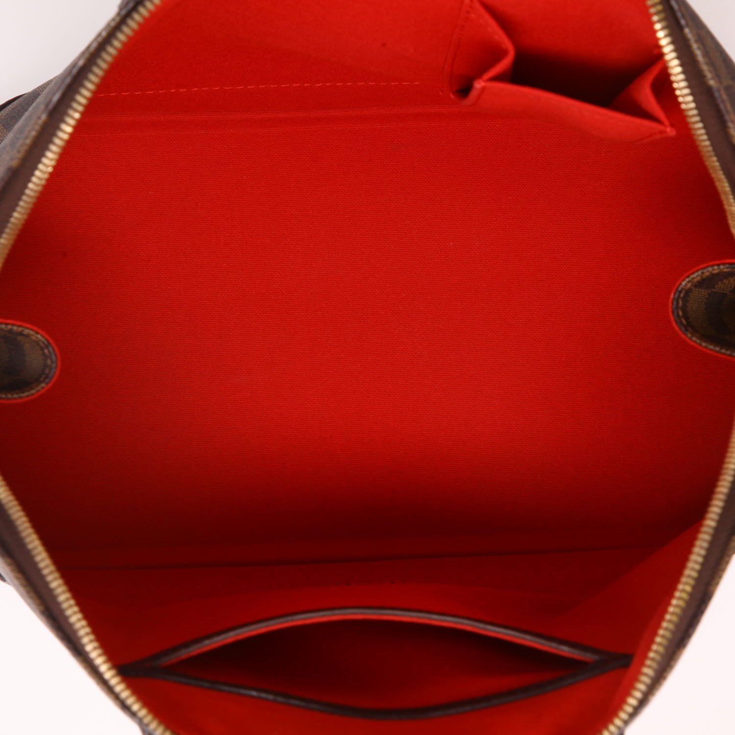 Bolso de mano Louis Vuitton  Alma en lona a cuadros ébano y cuero marrón - Detail D3