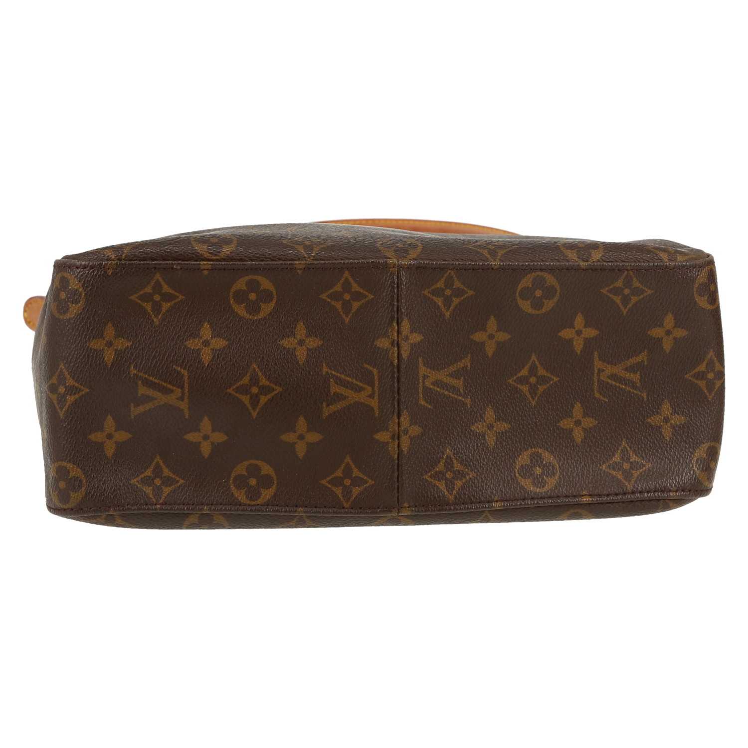 Louis Vuitton  Looping handbag  in brown monogram canvas  and natural leather - Detail D1