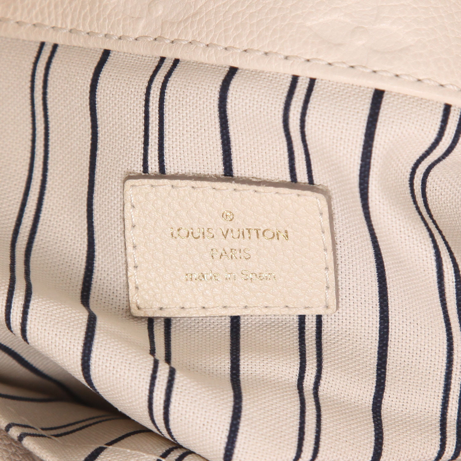 Bolso de mano Louis Vuitton  Artsy en cuero monogram huella beige y cuero natural - Detail D2